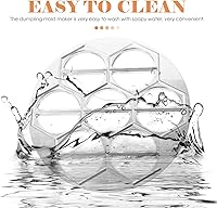 Vista 8 de Luxshiny Molde de bola de masa de aleación de aluminio de 14 agujeros, fabricante de pelmeni para albóndigas caseras, ravioles, ollas, herramientas