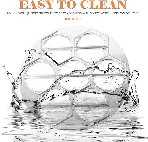 Miniatura 8 de Luxshiny Molde para bolas de masa de aleación de aluminio de 14 agujeros para pelmeni ruso casero, ravioles, pegatinas, herramienta de prensa de