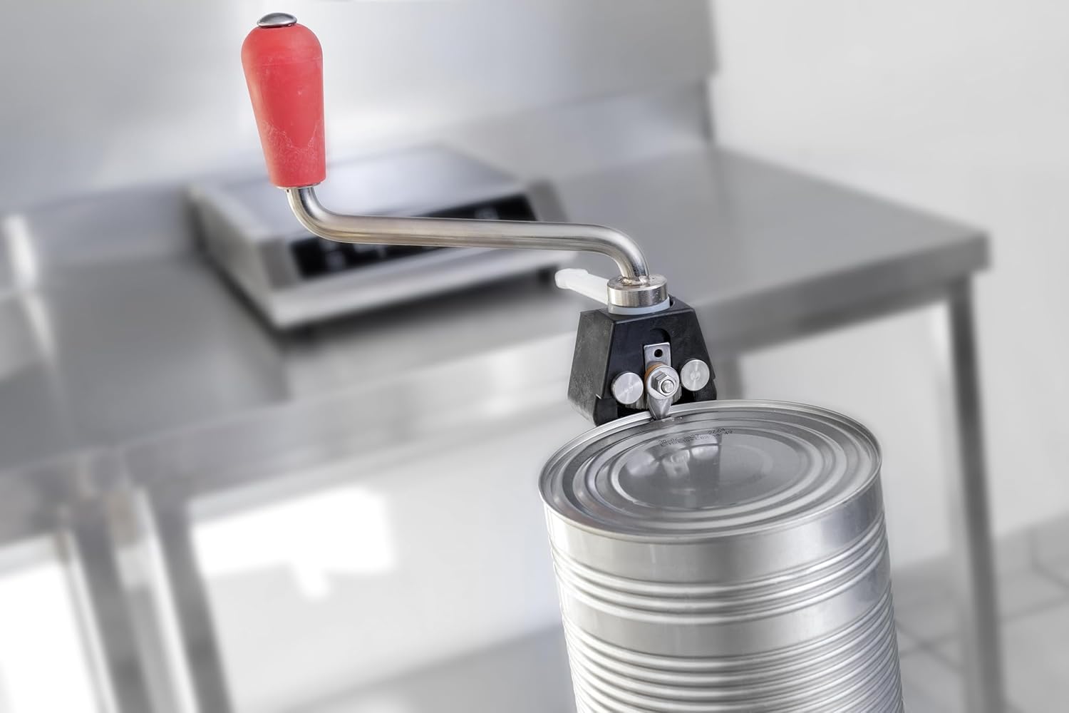 Louis Tellier Clamp-Mounted Manual Can Opener "Economic" – Opens Cans of All Shapes – 1.97" to 17.72" – For Commercial & Home Use