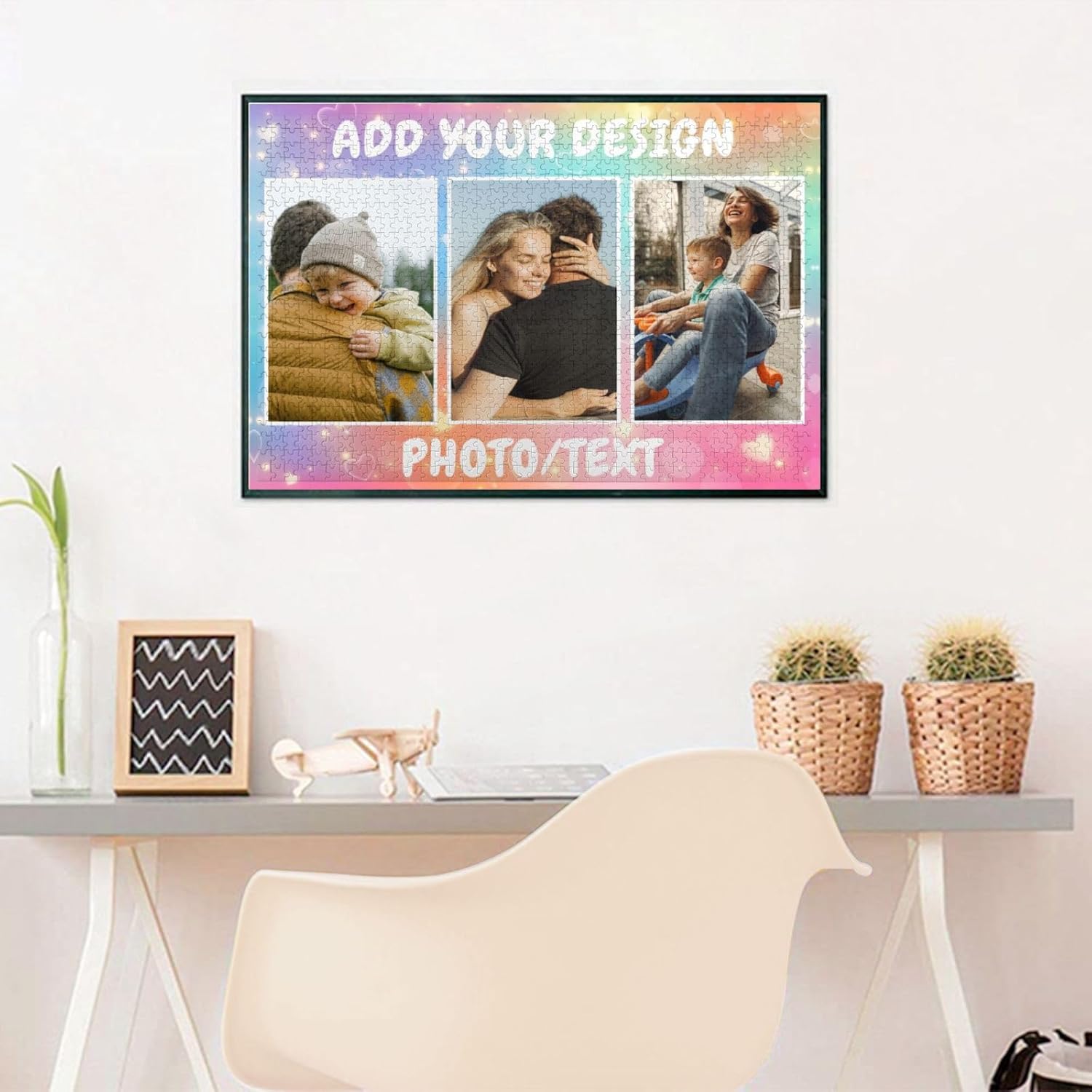 Custom Puzzles from Photos 1000/500 Pieces,Photo Puzzles Personalized,Customized Picture Puzzle Gifts for Adult and Family, Wedding,Friend