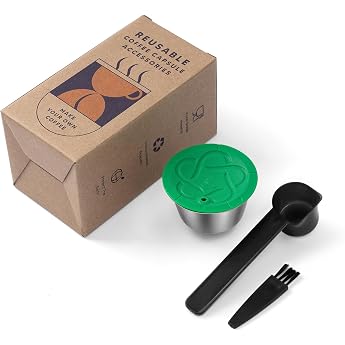 RECAFIMIL Reusable Coffee Pods Refillable Coffee Capsules Stainless Steel Crema Coffee Capsules Compatible with Dolce Gusto Coffee Maker
