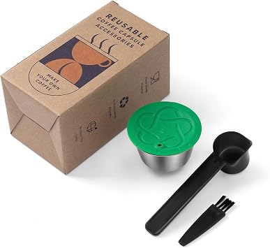 RECAFIMIL Reusable Coffee Pods, Refillable Coffee Capsules Stainless Steel Crema Coffee Capsules Fliter Compatible for Dolce Gusto Coffee Maker