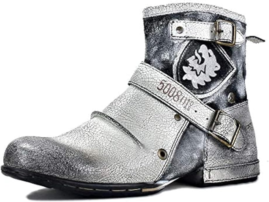 Osstone chukka stivali cowboy biker boots maschio mens motociclo OS-5008-1-US