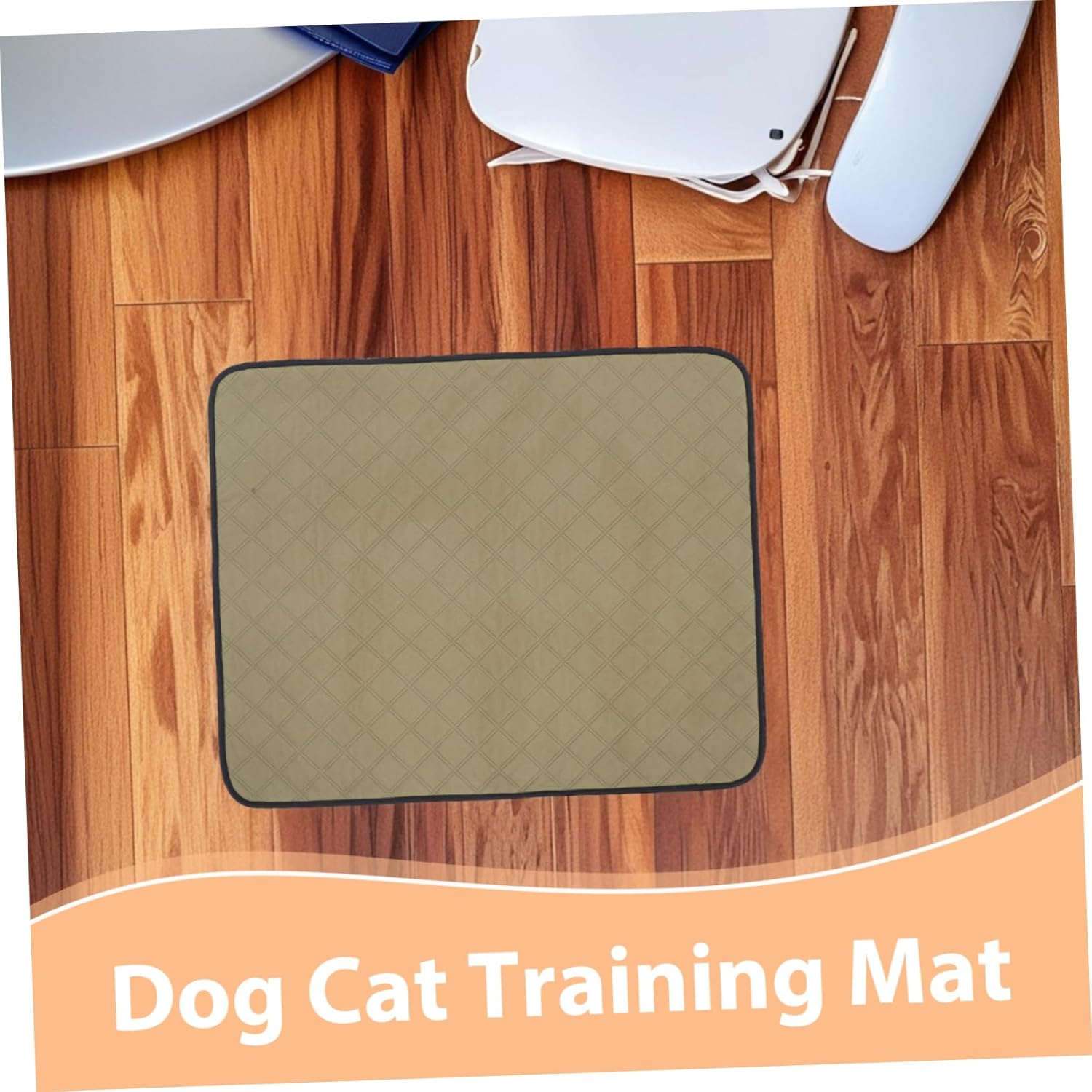 POPETPOP 2Pcs Washable Dog Pee Pads Reusable Pet Urine Pads for Puppy Training Potty Pads for Dogs Modern Solid Crate Liner Easy