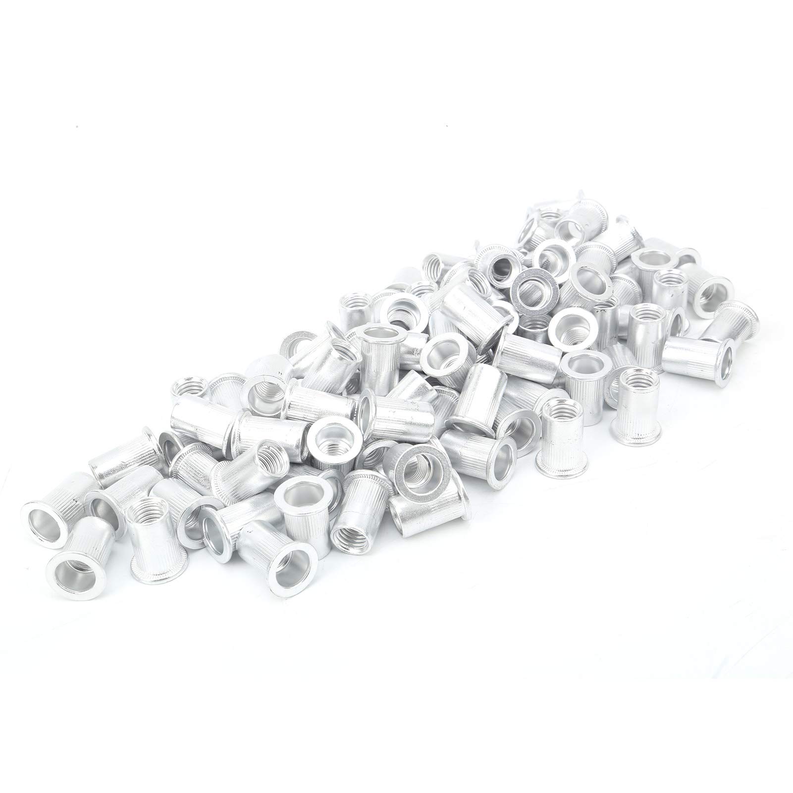 Tuercas Remachadoras Aluminio 100 Unidades M3-M10 Cabeza Plana para Automoción Aviación Ferrocarril Industria Fijación Muebles Herramientas