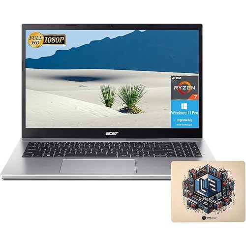 acer 2024 Everyday Laptop, 15.6" FHD Display, AMD Ryzen 7 5700U (8-cores, Beat i7 11390H), 16GB RAM, 512GB SSD, Webcam, Wi-Fi 6, Windows 11 Pro