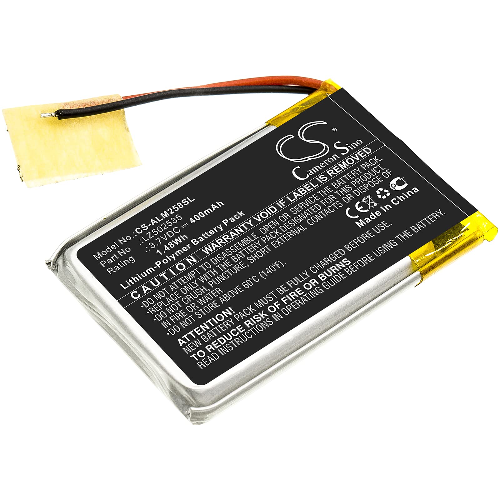 LEBEE Compatible with Battery aItec Iansing LZ502535 IMW257, IMW257-MT, IMW257-OW-TA, IMW258, IMW258BLK, Mini H2O 2, Mini H2O 3 400mAh