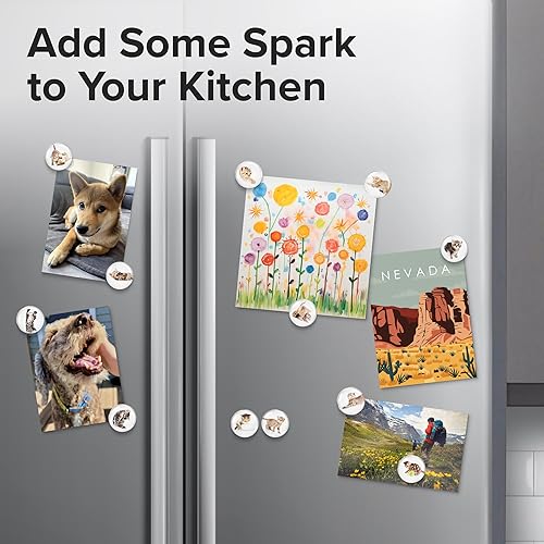 Miniatura 4 de Imanes decorativos para nevera  Imanes de vidrio para refrigerador  Bonitos imanes de nevera para oficina y cocina  Imanes de pizarra blanca