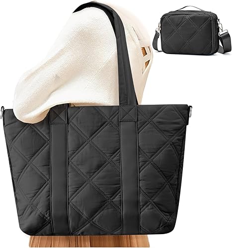 Bolsa de viaje para mujer, bolsa de viaje acolchada para el hombro, bolsas de fin de semana con bolsa de aseo y compartimento para laptop, bolsa de