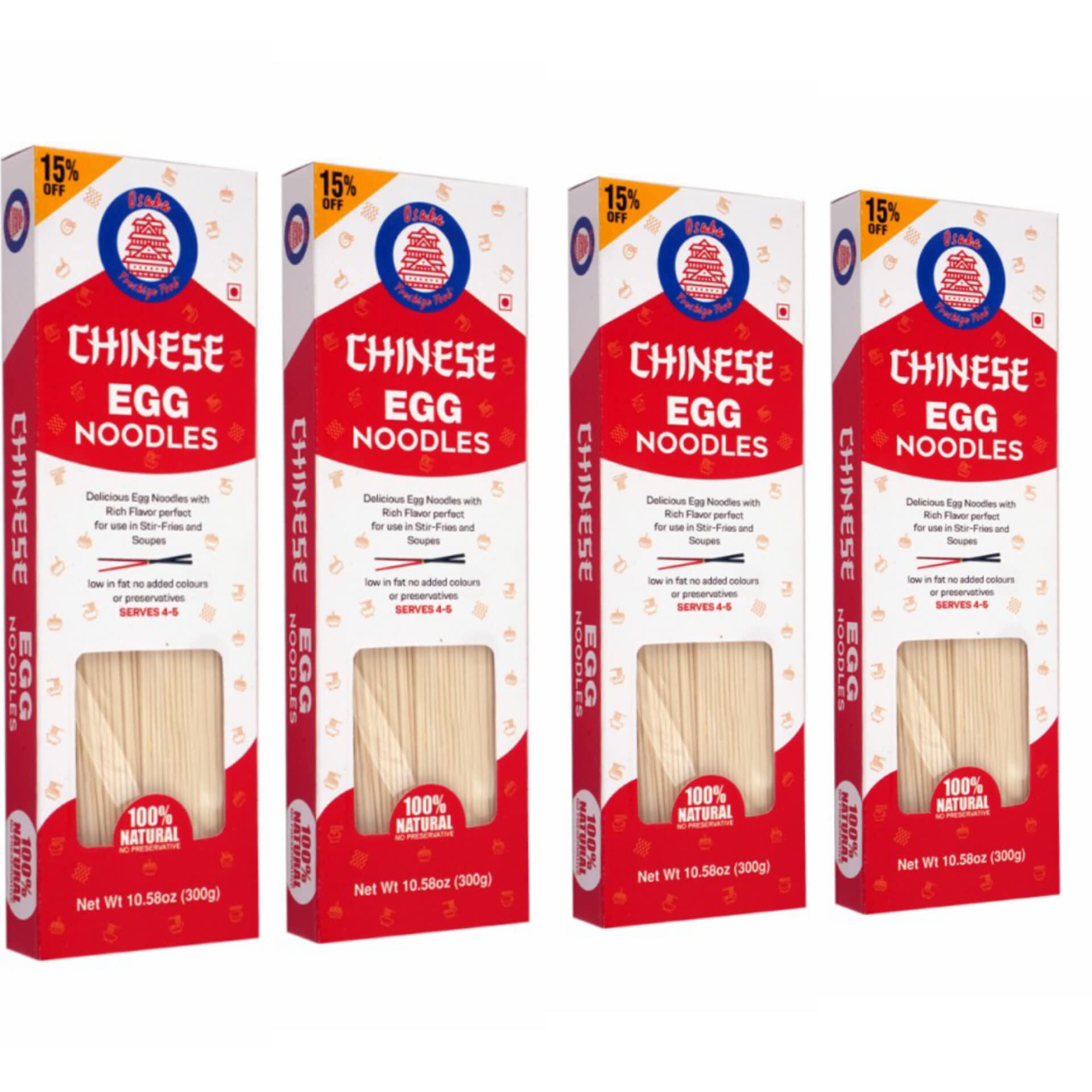 GRAIN SHAKTI OSAKA CHINESE EGG NOODLES | 100% Non - Vegetarian | No Preservatives | 100% Healthy Maida | Get Restaurant Style Taste in Just 10 Minutes | Serves 4-5 Meals | Instant Noodles | (300g (Pack of 4))-image-43