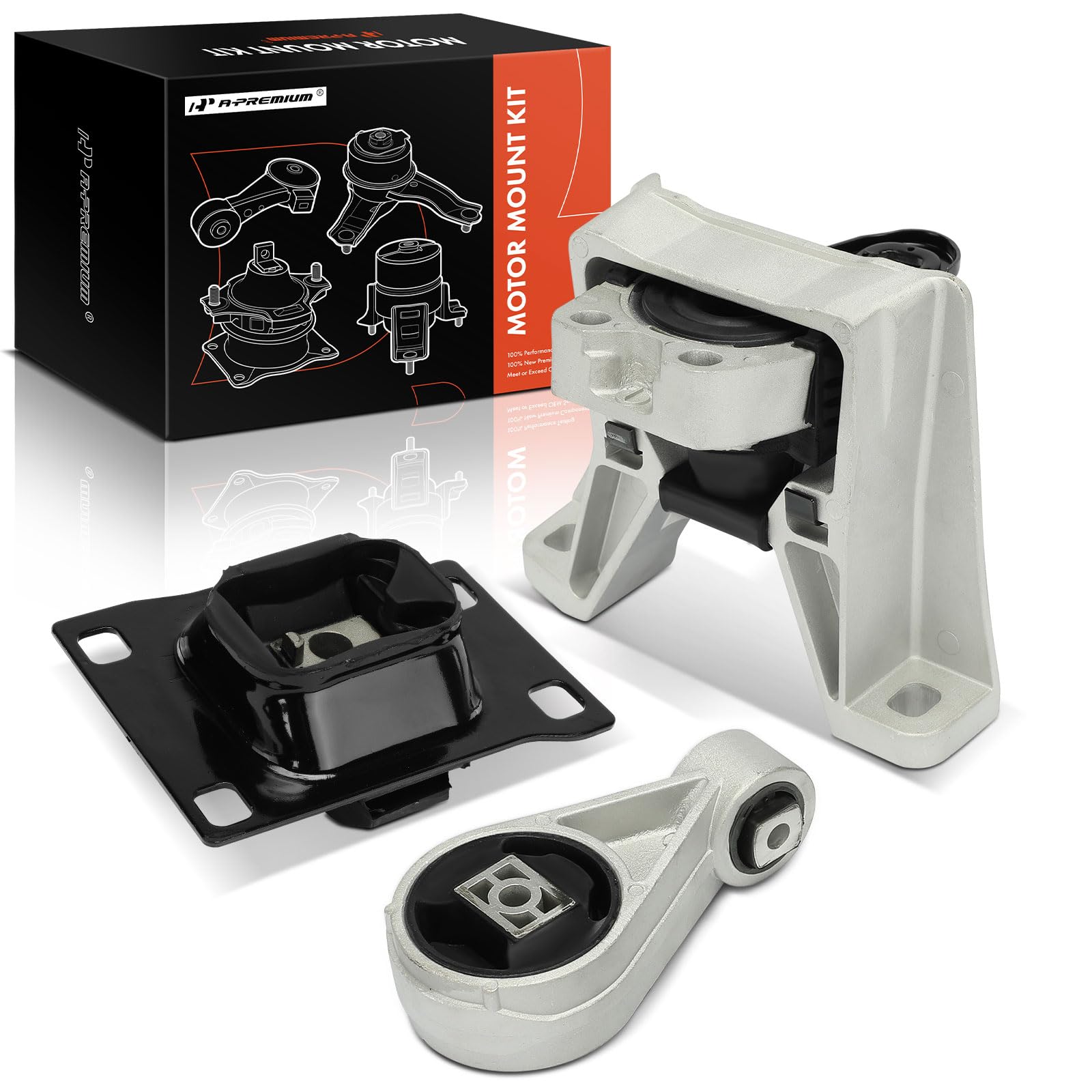 A-Premium 3PCS Engine Motor Mount Transmission Mount and Torque Strut Mount Set Compatible with Ford Transit Connect 2010 2011 2012 2013 2.0L,