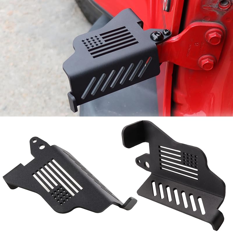 Estribos de apoio para dobradiça de porta Jeep Wrangler JK JL 4XE e Gladiator JT RERPRO pretos, par com 2 peças