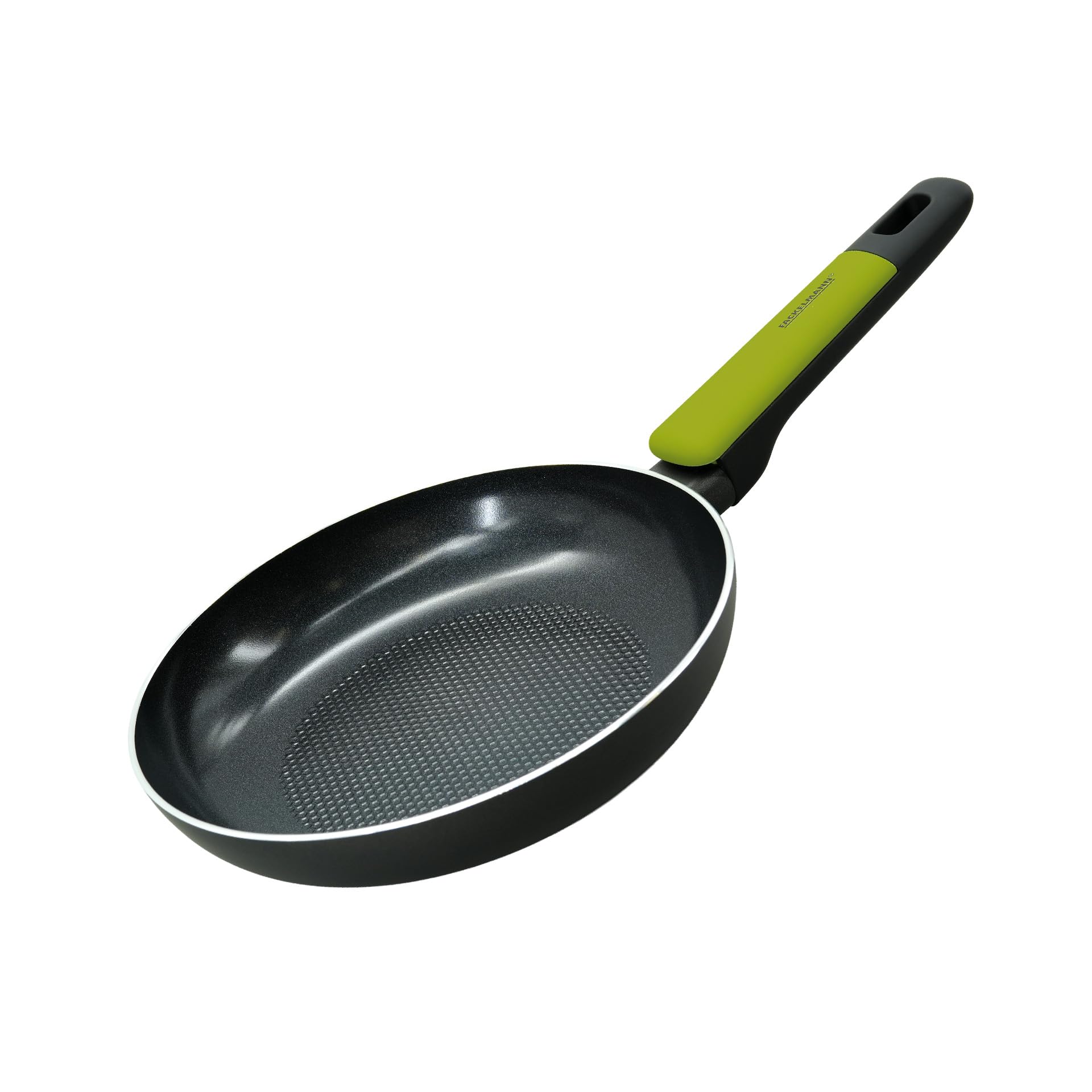 Fackelmann Padella Antiaderente Ø20 cm in Alluminio Riciclato PFAS FREE per una cottura sana, Padella per Induzione con Fondo Nido d’Ape, Manico Soft Touch, Linea Oliva