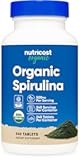 Nutricost Organic Spirulina 500mg, 240 Tablets - Gluten Free, Non-GMO