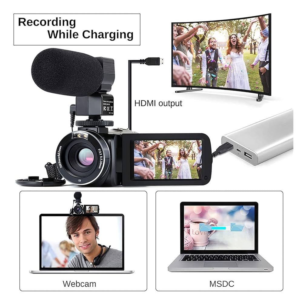 ビデオカメラ　かむ Amazon | ビデオカメラ カムコーダー マイク付きの4Kビデオ