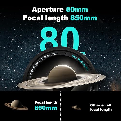 Miniatura 2 de HOROX Maksutov-Cassegrain Telescopios para adultos Astronomía, 3.150 in Apertura 33.465 in Telescopio compuesto catadióptrico, telescopio compacto