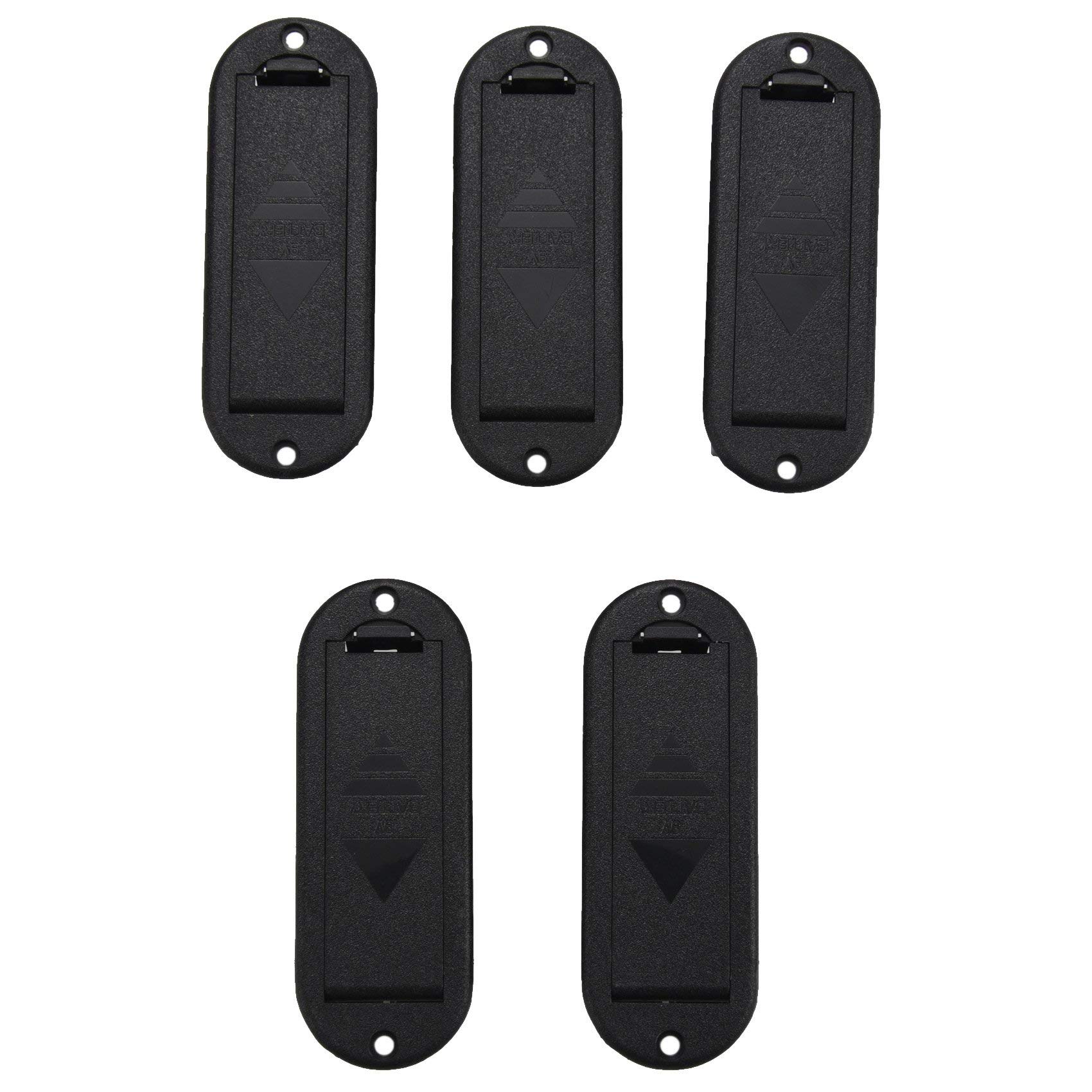 Pasuihcay 5pcs 9V Battery Case Holder Cover Box Replacement for Active Guitar Bass