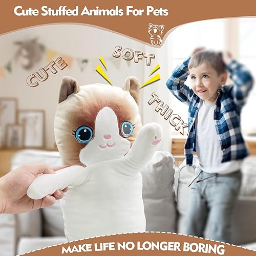 Miniatura 5 de NXNYNZ Almohada larga de felpa de gato de 19.6 pulgadas, lindo peluche de gato blanco, almohada corporal de animales de peluche, juguete de peluche