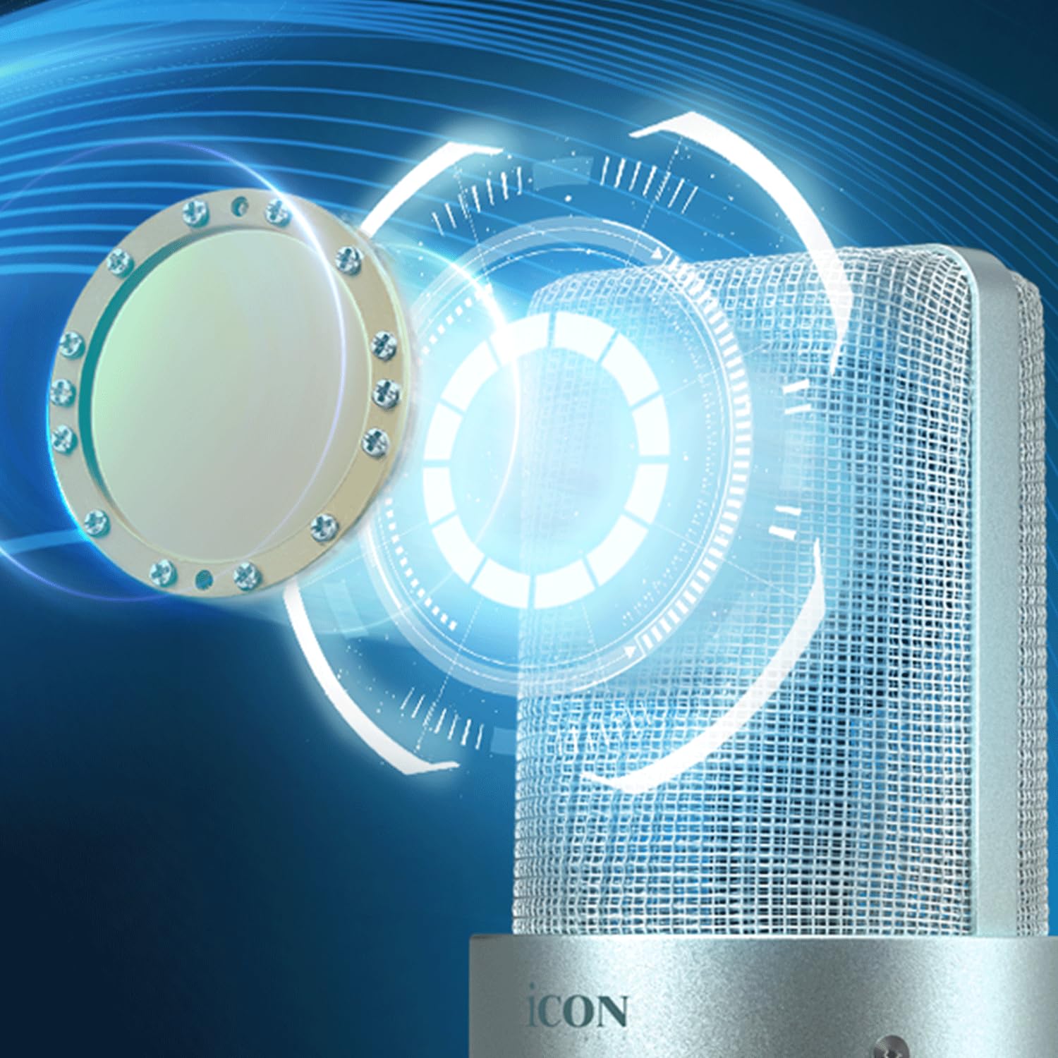 iCON Microfono a condensatore Pro Audio Space 103 con connettore XLR, diagramma polare cardioide, 20 Hz-20 kHz, gamma dinamica 123 dB, 8 dBA auto-rumore