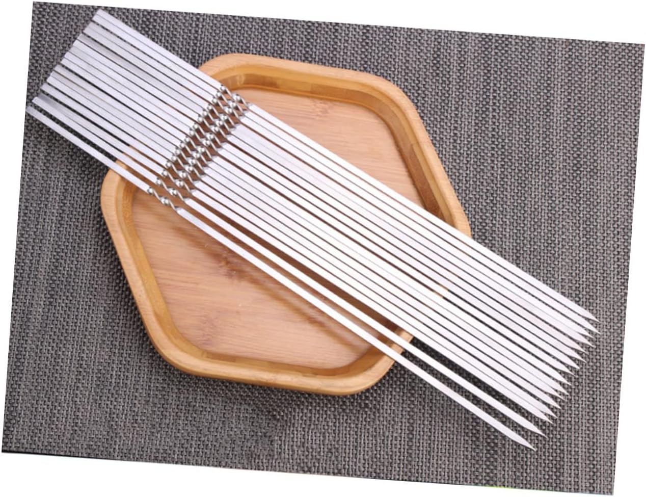 20Pcs 304 Barbecue Accessories BBQ Accessories Grilling Accessories Grill Accessories Stainless Grill Skewers for Outdoor Grill Nonstick BBQ Skewers Metal BBQ Sticks Keb,