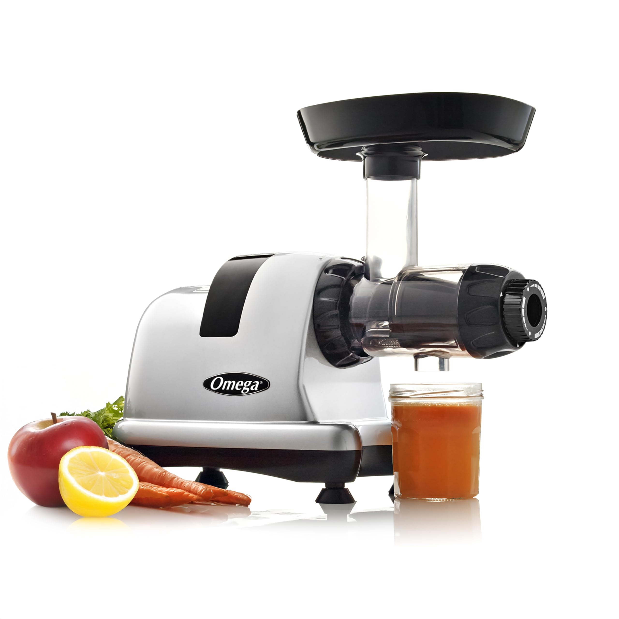 Omega J8006HDS 低速ジューサー シルバー Omega All in One Nutrition System Cold Press Juicer (J8006