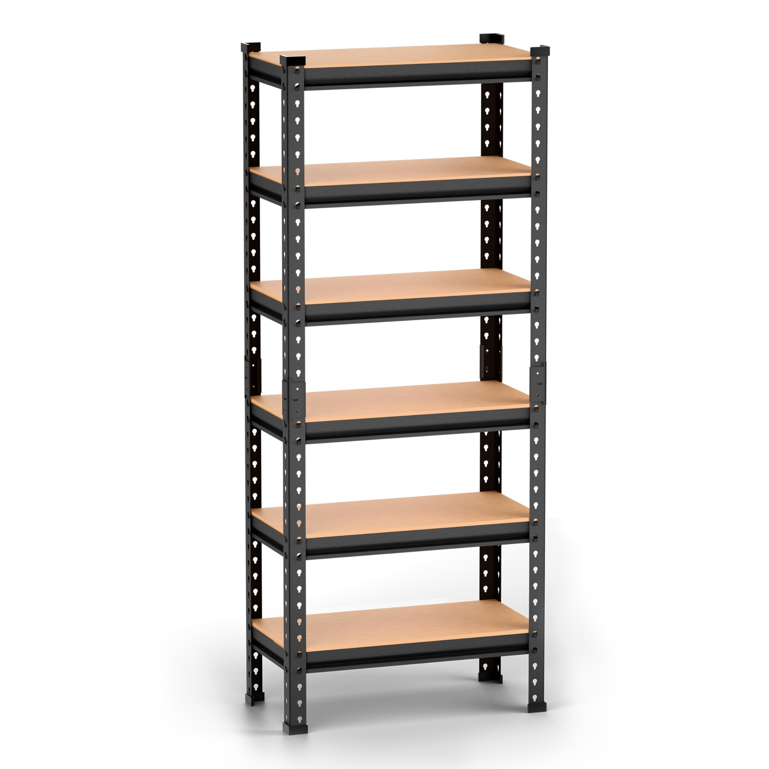 LIDBOX 6-Tier Multipurpose Storage Rack | Bolt-Free Assembly | Metal Stand with Thick MDF Board | 175kg Capacity Per Shelf | 60 x 24 x 12 Inch Adjustable Shelf Rack for Home, Garage & Shope (6 TIRE)-picture-24