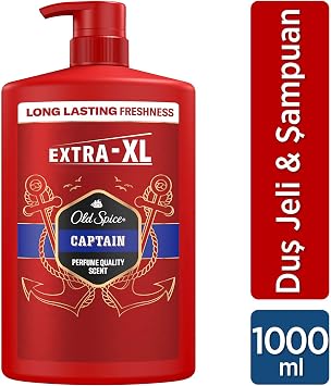 Old Spice Captain Shower Gel and Shampoo for Men 1000 ml Extra-XL