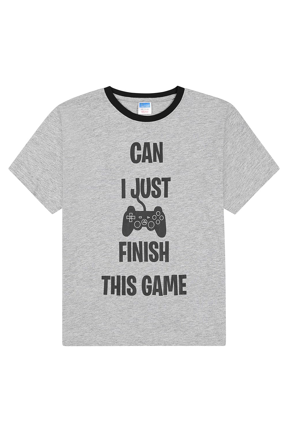 ThePyjamaFactory Can I Just Finish This Game Short Black Grey 2 Pack Boys Pigiama Set PJs For Kids