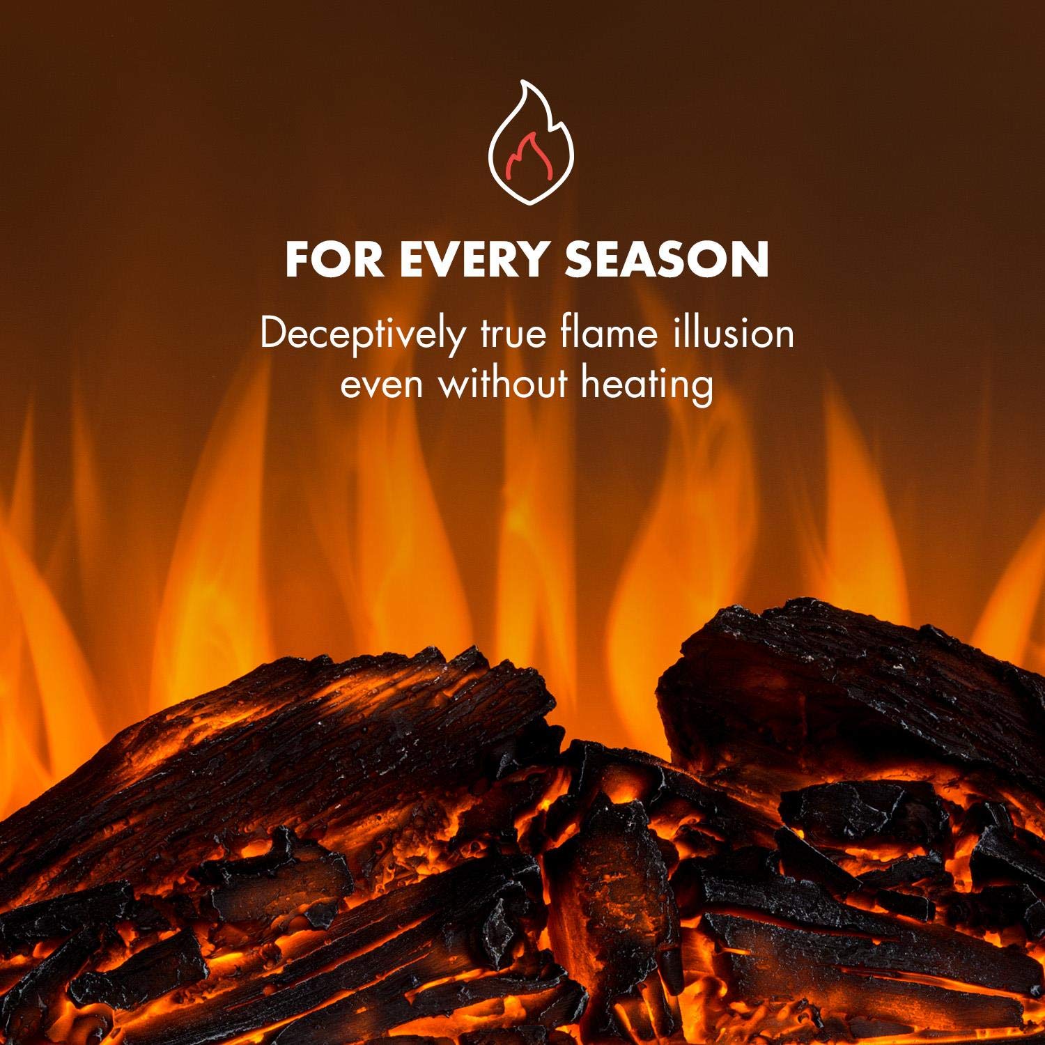 Klarstein Aosta Light & Fire Electric Fireplace Electric Fire