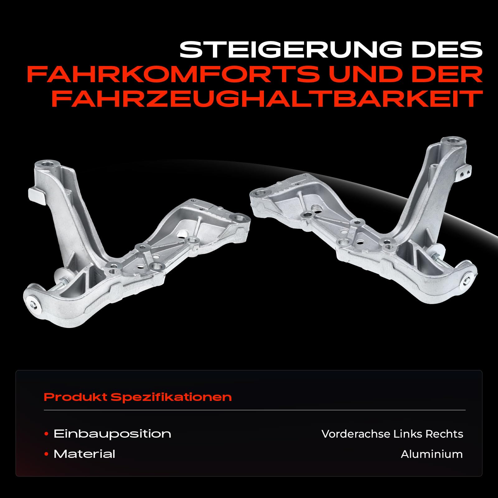 Frankberg 2x Querlenker Halter Konsole Vorne Links Rechts für A3 8P Caddy III 2K 2C Golf V 1K J-e-t-t-a III 1K T-o-u-r-a-n 1T 2003-2013