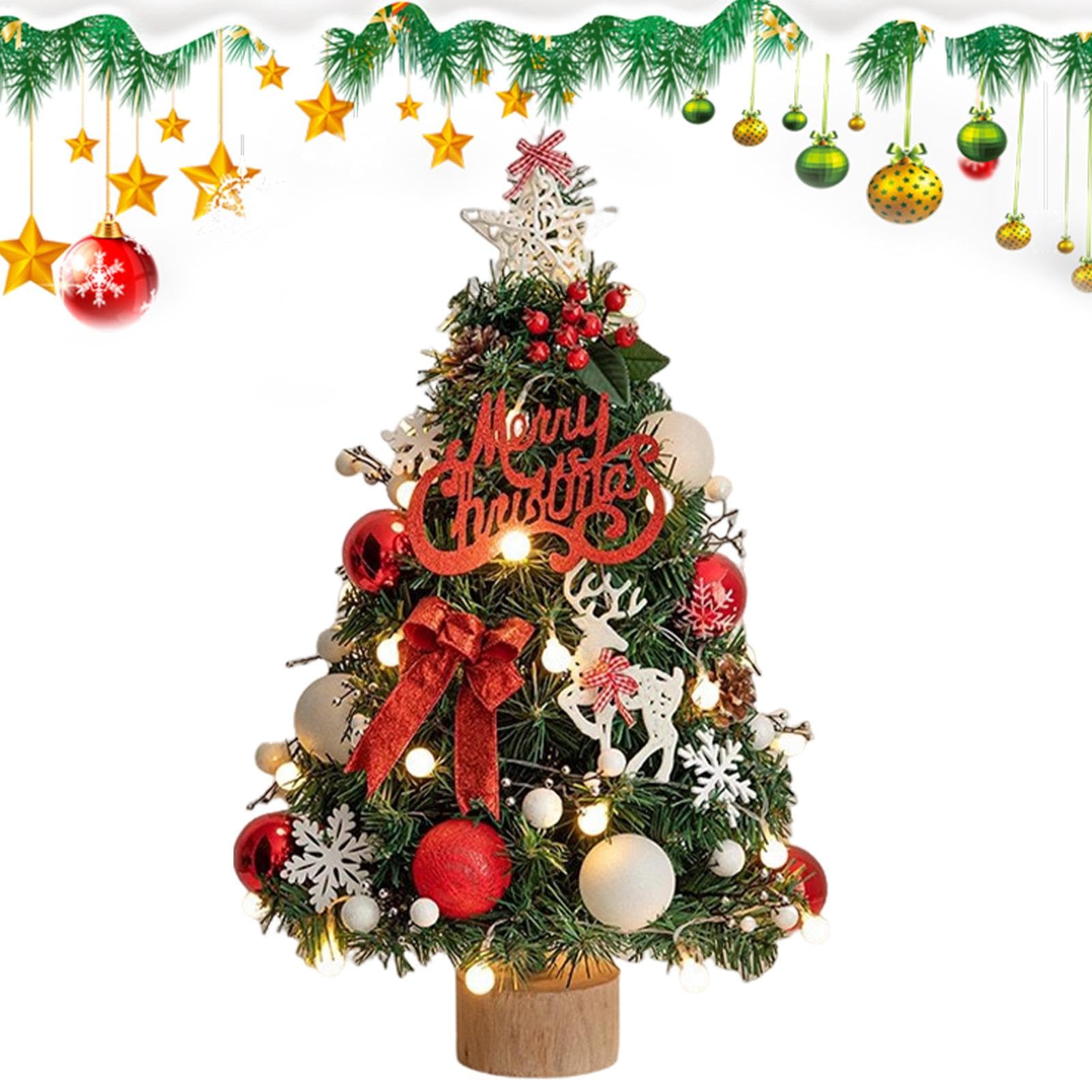 Árbol de Navidad Artificial con Luces arte artesanal 45 cm