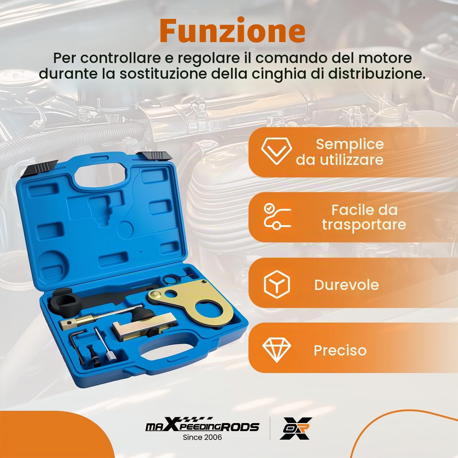 maXpeedingrods Albero a camme e albero motore per Renault Megane MOT 1770 | Attrezzo di regolazione motore per Nissan Opel Primaster Qashqai 2.0 DCI M9R 670 780 782 EN-48334 EN-48330