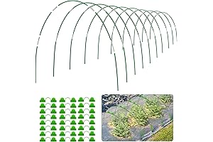 Garden Hoops 4ft Wide, Set of 6 DIY Fiberglass, Rust-Free Frame for Garden Netting