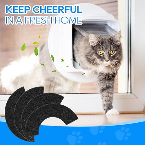 Miniatura 6 de Cunina Paquete de 8 filtros de carbono para Litter-Robot 4, filtro de caja de arena de carbón activado compatible con Litter-Robot 4 filtros de caja