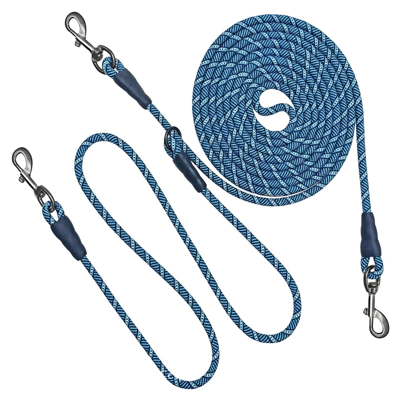 Cable de amarre para perros de 6m y cuerda reflectante doble para acampada exterior