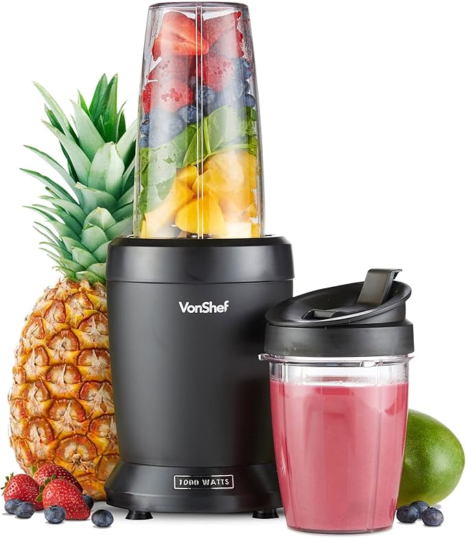 VonShef Blender Smoothie Maker Mini Blender for Fruit, Vegetables and