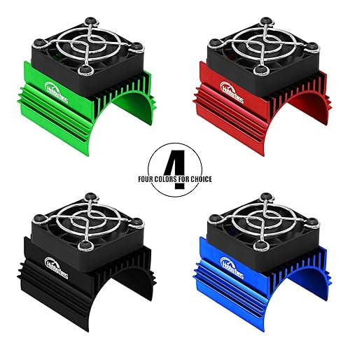 Miniatura 6 de Hobby Fans Ventilador de refrigeración RC de 1.575 in con disipador de calor, ventilador de motor eléctrico RC con disipador de calor para motor RC