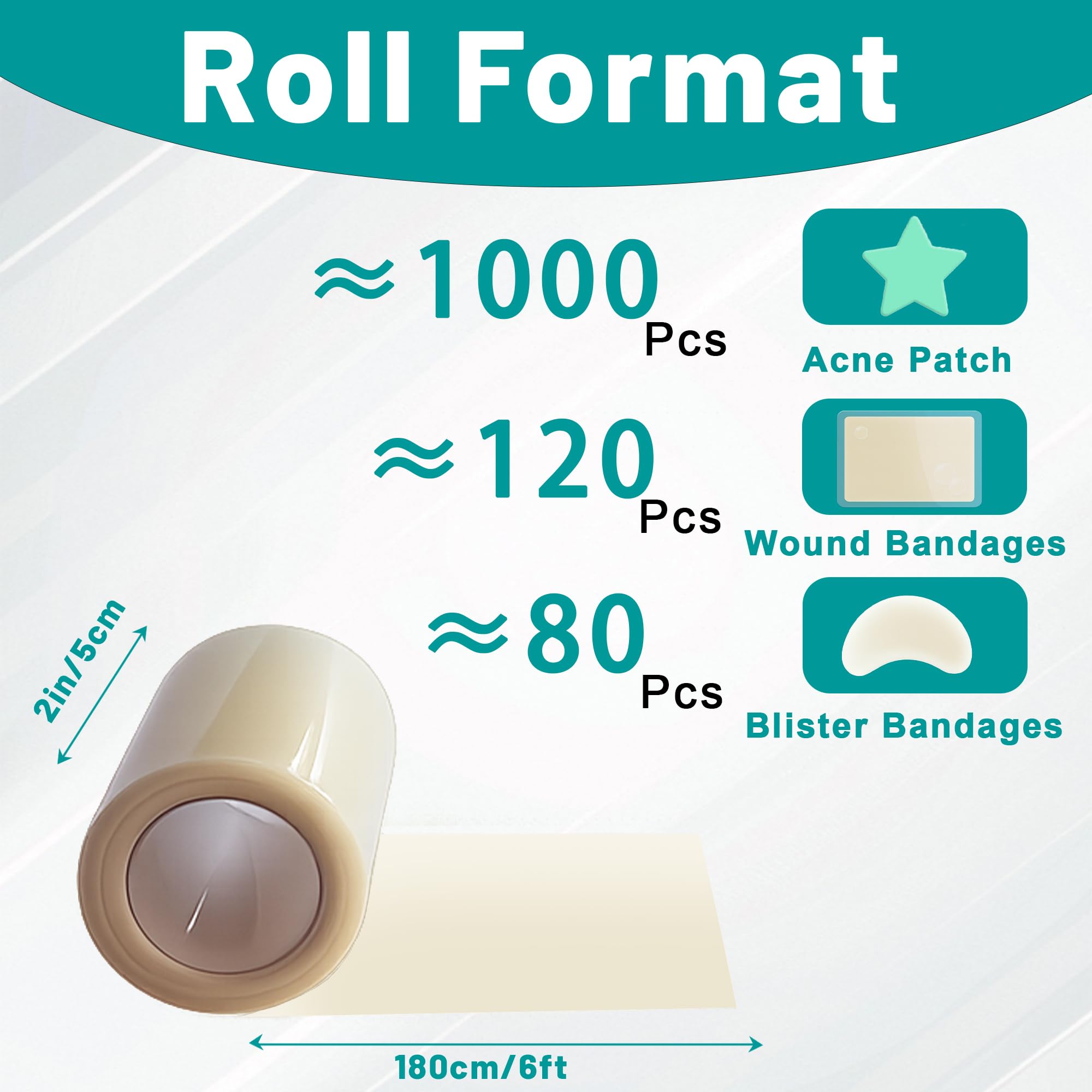 Close-up of the SLGCBL Hydrocolloid Roll showing its flexible, medical-grade material.