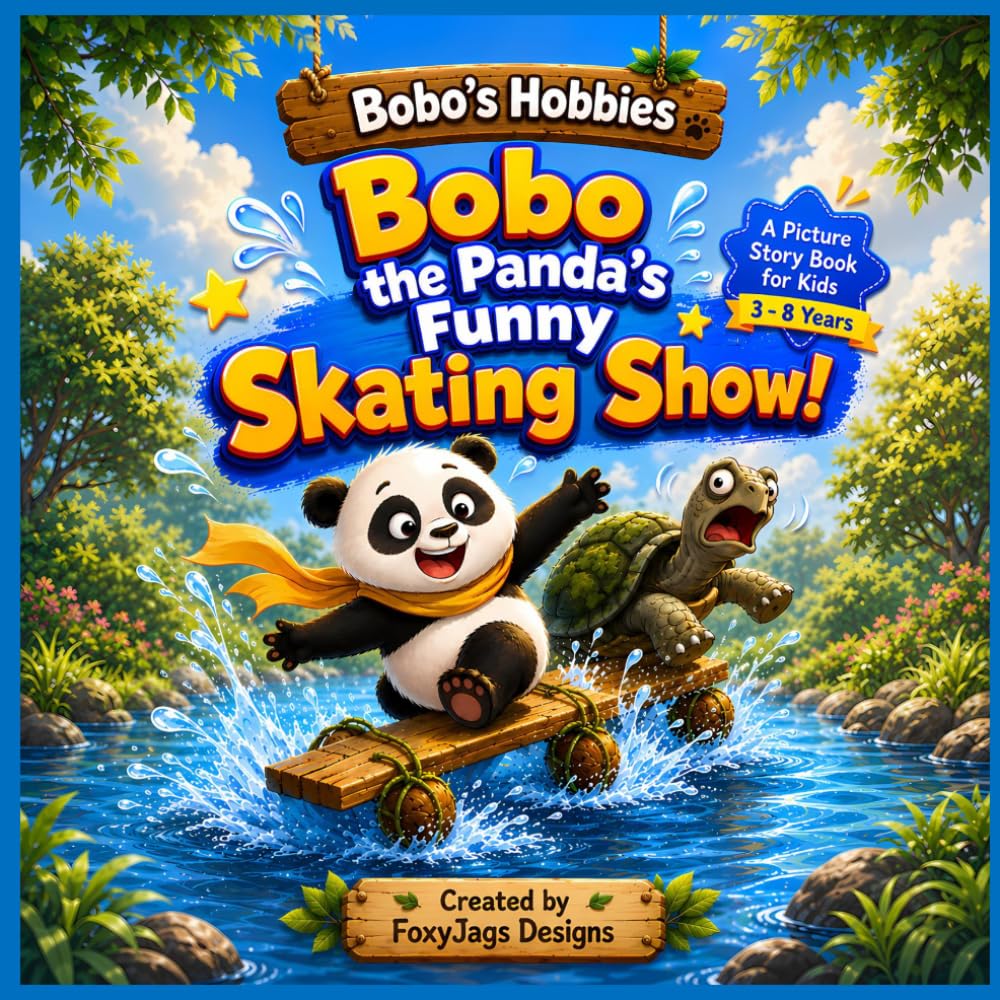 Bobo the Panda's Funny Skating Show Story Book: A Cute Bedtime Picture Book for Kids about How four jungle friends turned a silly fall into the Best Ride Ever! (Bobo's Hobbies)