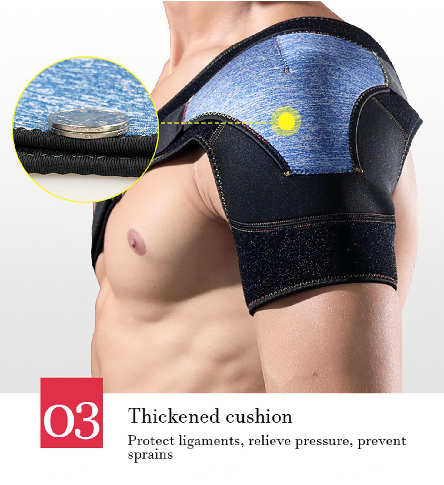 NIBHZ Tutore per La Spalla, Supporto per La Spalla Regolabile, Manica a Compressione, Immobilizzatore per Braccio per Uomo e Donna,Black-Left