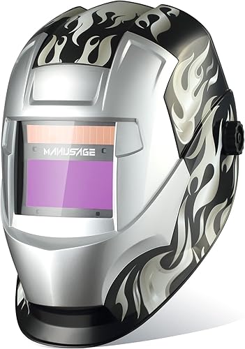 Casco de soldadura con energía solar, casco de soldadura de oscurecimiento automático, pantalla ancha 9-13 para TIG MIG ARC casco de soldadura