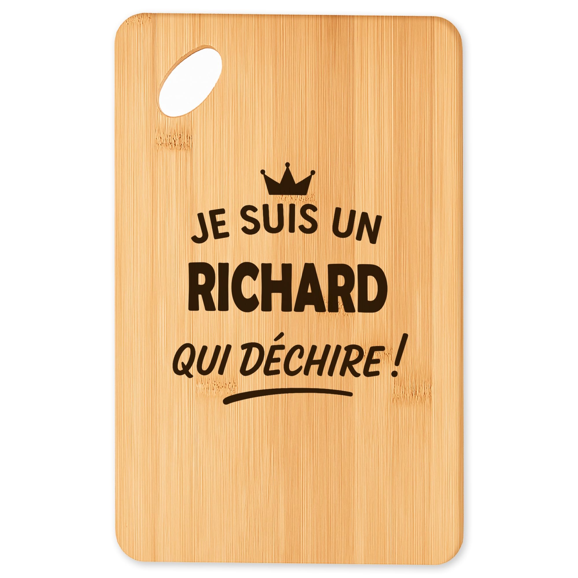 Planche à découper en bambou Richard qui déchire 2 pour l'apéro