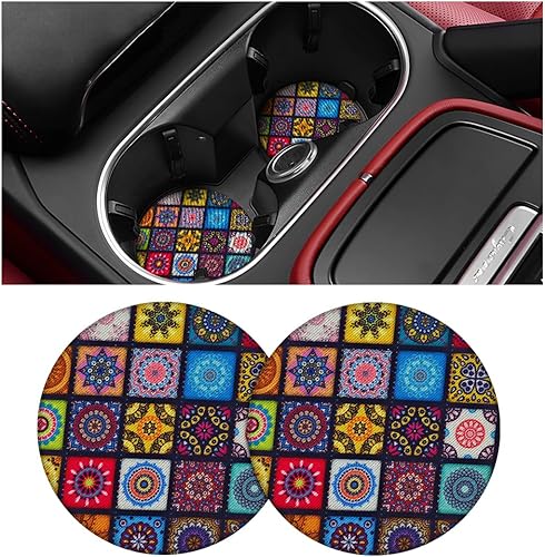 AUCELI Paquete de 2 posavasos para automóvil, portavasos universales para vehículos, 2.75 pulgadas, antideslizantes, a prueba de golpes, almohadilla