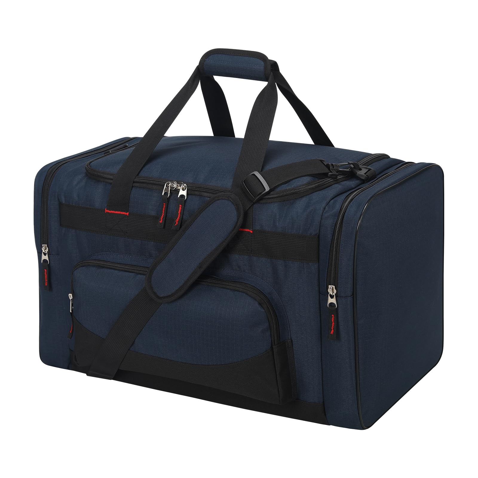 55L Gym Duffle Bag Sports Holdall for Men - 22 inch Multi Pockets Large Holdall Bag for Fitness, Travel, Workout - Navy