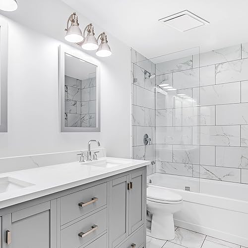 Miniatura 6 de Homewerks 7140-50 Ventilador de baño de montaje en techo, ventilación de escape, 1.0 Sones, 50 CFM, blanco