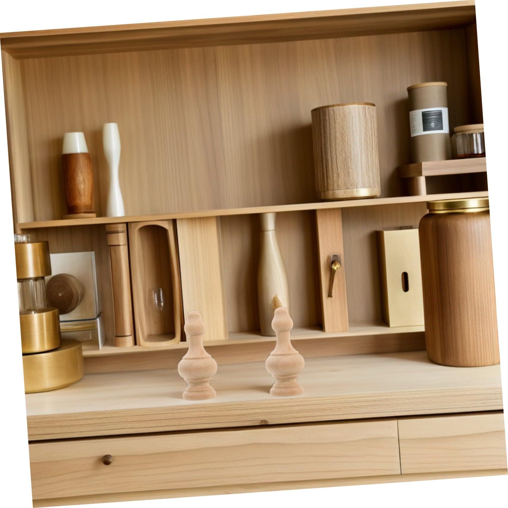 SHINEOFI 12 Piezas De Postes De Bola De Madera Tallados Para Decoración Del Hogar Remates De Postes De Cama Tallados Remates De Madera Para Cama