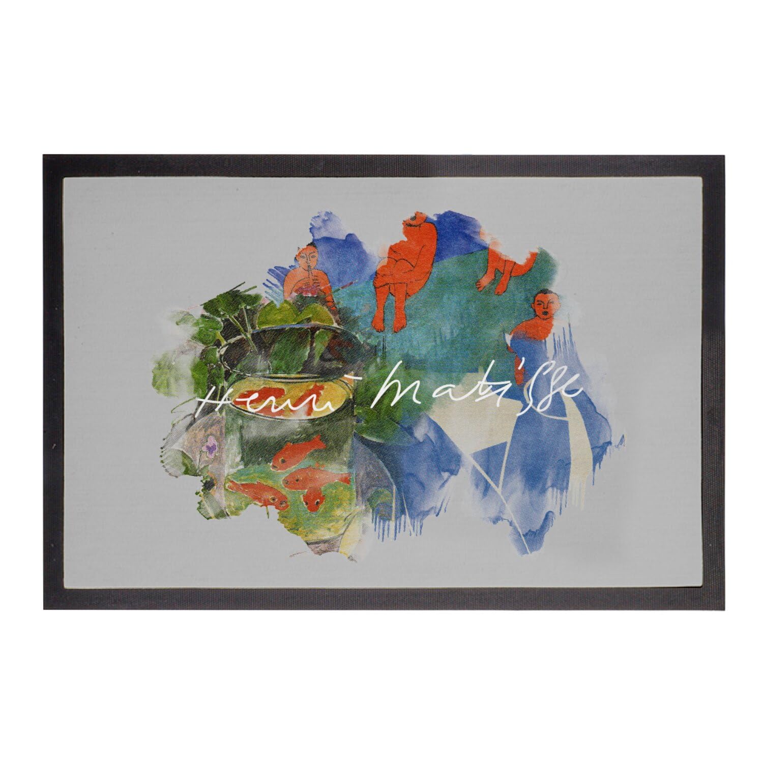 Tapis Matisse 60x40 cm : Paillasson absorbant et robuste au design peinture impressionniste