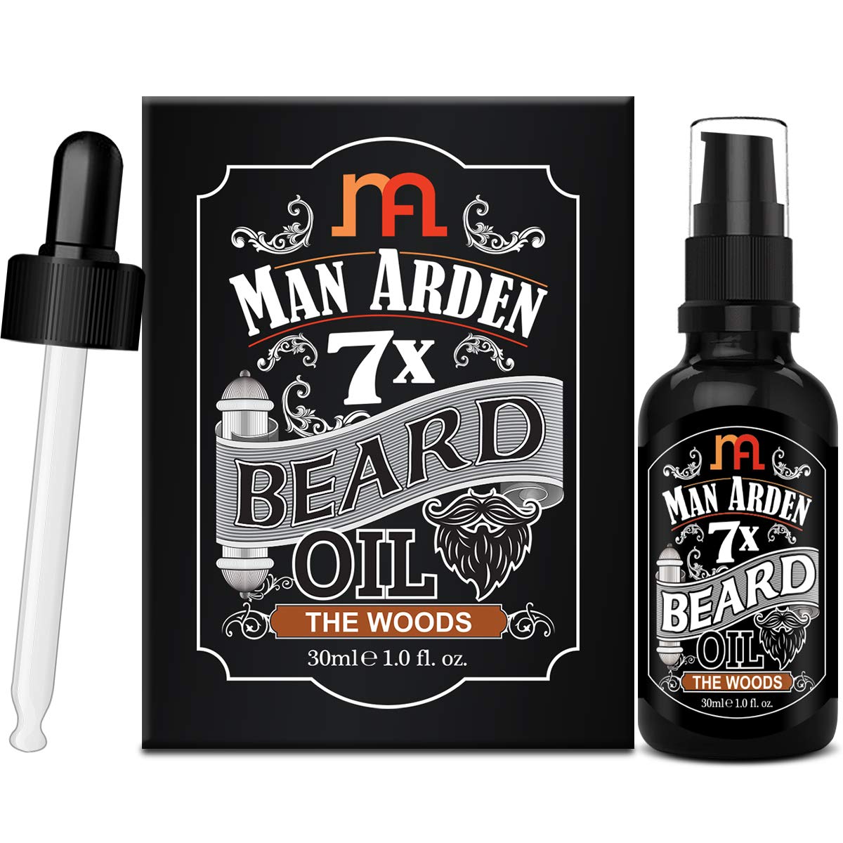 Man Arden 7X Beard Oil (The Woods) - 7 Premium Oils Blend Supports Beard Growth & Nourishment 30ml-image-49