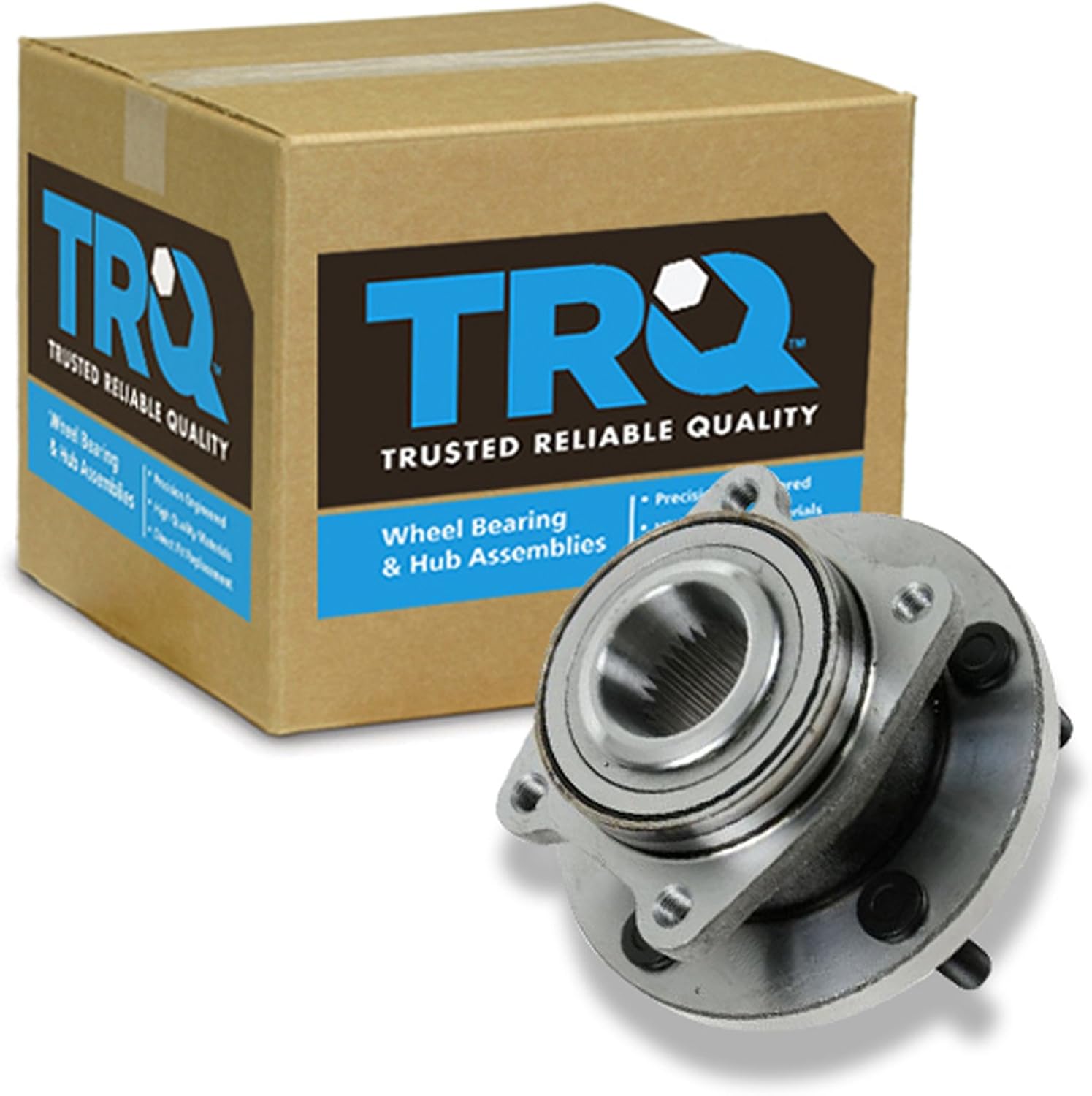 TRQ Front Wheel Bearing & Hub Assembly with ABS Sensor Compatible with 2007 Chrysler Sebring 2008-2009 Dodge Avenger