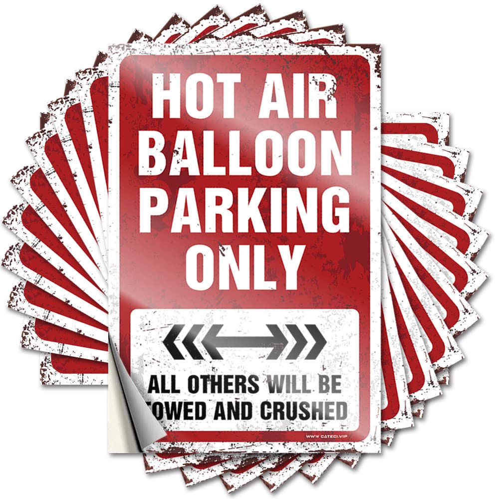 Decal Spicy Cocoa Waterproof - Hot Air Balloon Parking Only Haves Self Adhesive Decal for Skate Use(12X18CM)